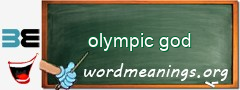 WordMeaning blackboard for olympic god